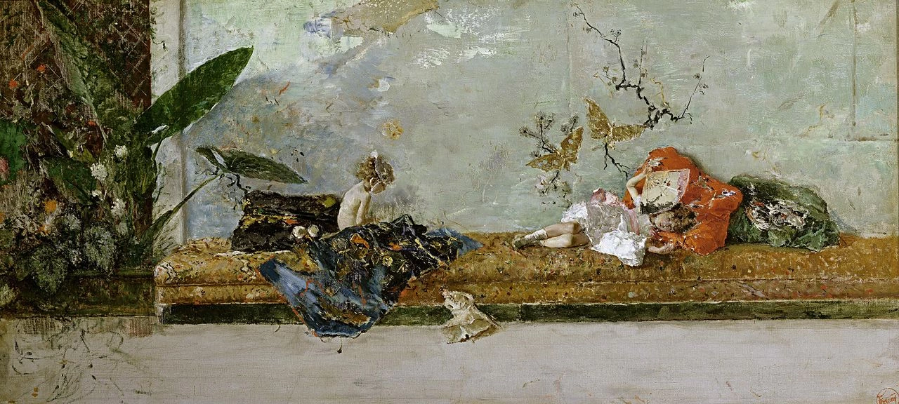 I figli dell'artista nel salone giapponese - Museo del Prado, Madrid